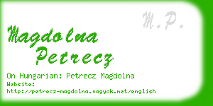 magdolna petrecz business card